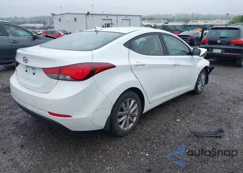 2016 Hyundai Elantra Se z USA, uszkodzony, nr VIN 5NPDH4AE2GH654376